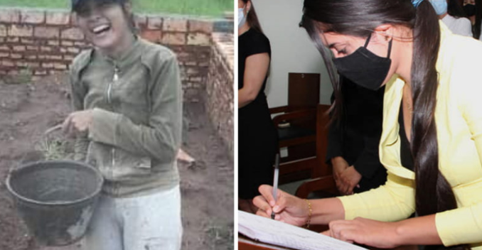 La jeune femme qui travaillait comme ouvrière du bâtiment pour payer ses études devient avocate